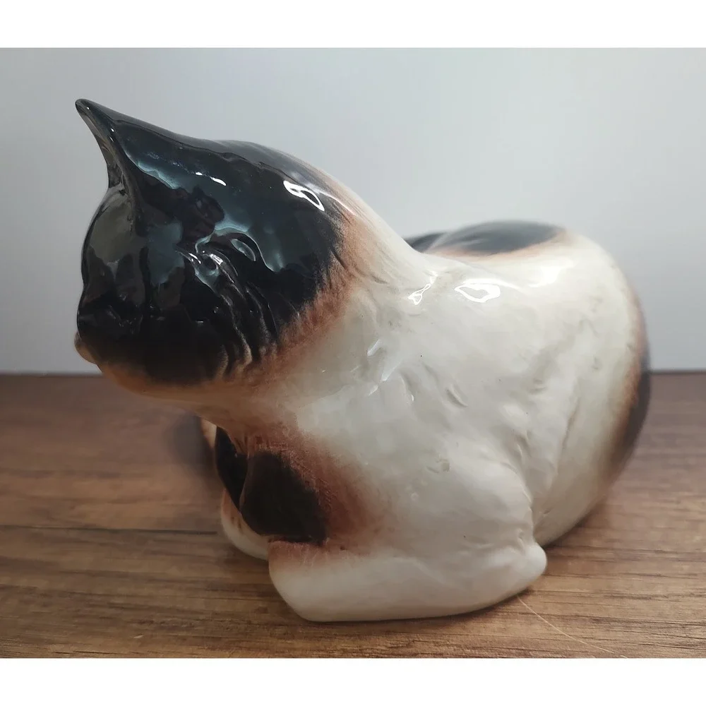 Goebel Large Calico Cat Porcelain Figurine Vintage